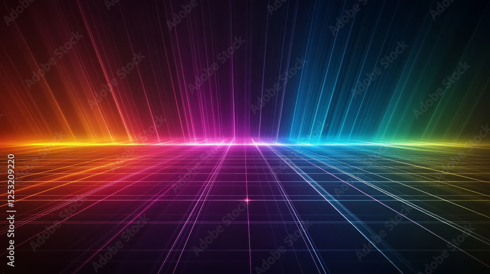 Aufkleber colorful background with soft light gradients creating vibrant atmosphere. radiant lines extend acro