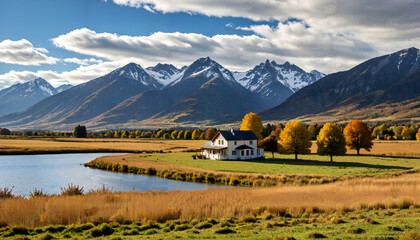 Le charme d'une maison isol&eacute;e dans un paysage montagneux