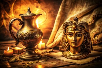 Obraz premium Vintage Sepia-toned Photo of Mysterious Symbol: Ancient Artifact, Mystical Charm