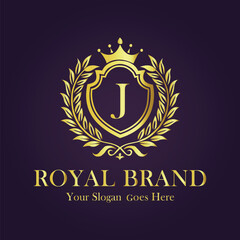 Luxury Gold Monogram Logo - Letter J