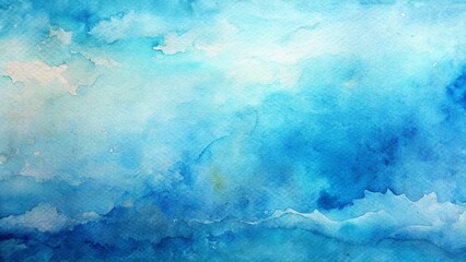 Watercolor Paper Texture Background: Soft, Abstract, Light Blue Hues, Artistic Design