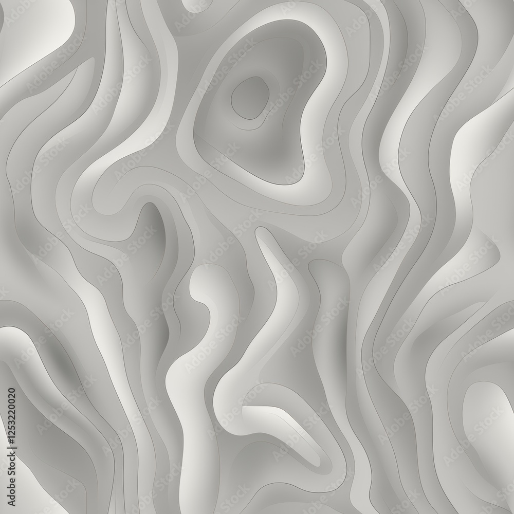 Poster abstract seamless pattern with smooth curved lines intersecting on a minimalist grid design