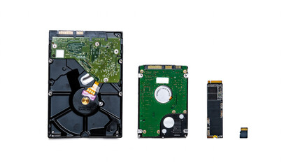 The evolution of storage devices. Several different storage media from the last 30 years, collected...