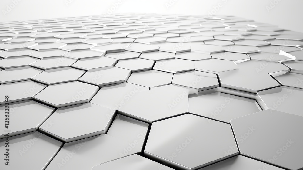 Poster graphite honeycomb pattern evenly distributed hexagons for a stylish background design
