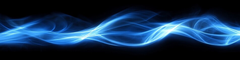 Abstract Blue Energy Flowing Wave Background