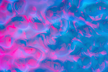 Fototapeta premium Futuristic gradient background with a liquid and glowing texture in turquoise, pink, and purple shades..