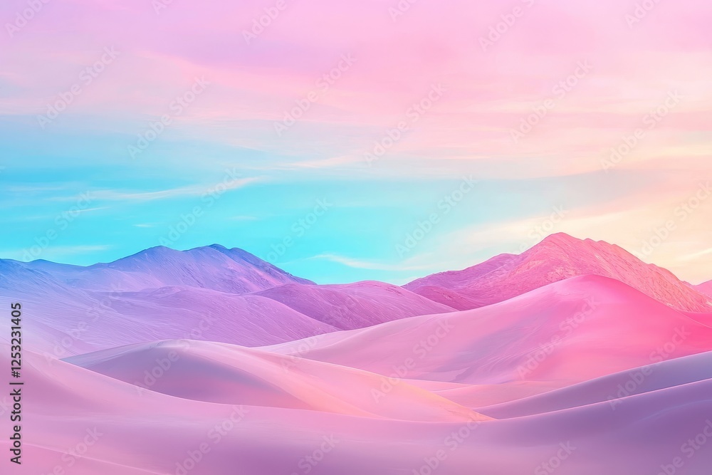 Poster incorporate a holographic iridescent background for effective print and web design