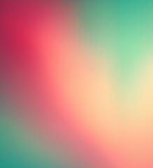 Obraz premium Soft blurred background with a light red and turquoise gradient, featuring a blurred landscape and smooth, fading edges for a calming and abstract atmosphere.