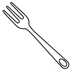 Simple Line Art Fork for Design Projects