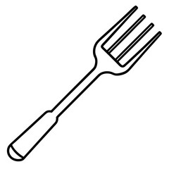 Simple Line Art Fork for Design Projects