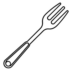 Simple Line Art Fork for Design Projects