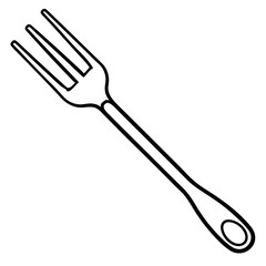 Simple Line Art Fork for Design Projects