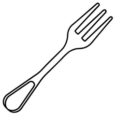 Simple Line Art Fork for Design Projects