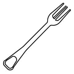 Simple Line Art Fork for Design Projects