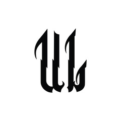 UL monogram logo design letter text name symbol monochrome logotype alphabet character simple logo