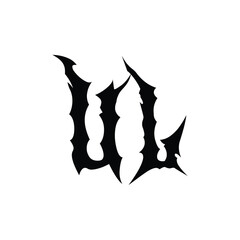 UL monogram logo design letter text name symbol monochrome logotype alphabet character simple logo