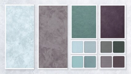 Fototapeta premium set of grunge textures, matte colors for walls wallpapers, matte colors types