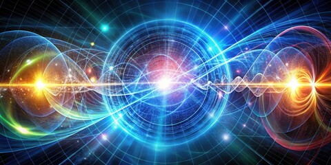 Fototapeta premium Scientific Visual Representation, energetic motion