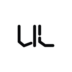 UL monogram logo design letter text name symbol monochrome logotype alphabet character simple logo