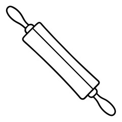 Simple Rolling Pin Outline Vector