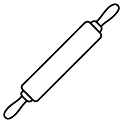Simple Rolling Pin Outline Vector