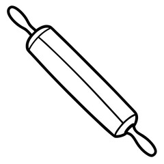 Simple Rolling Pin Outline Vector