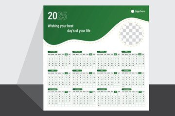 Modern table calendar design 2025 