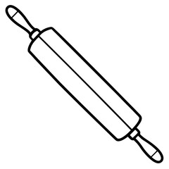 Simple Rolling Pin Outline Vector