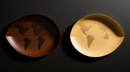 Illuminated earth  a semi circular view of our planet highlighting light and shadow contrast