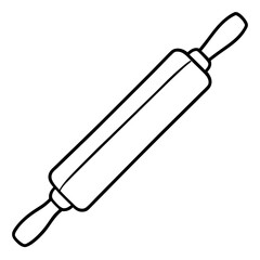 Simple Rolling Pin Outline Vector