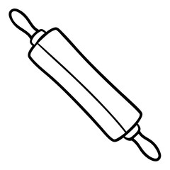 Simple Rolling Pin Outline Vector