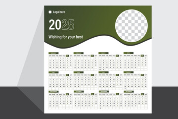 Modern table calendar design 2025 