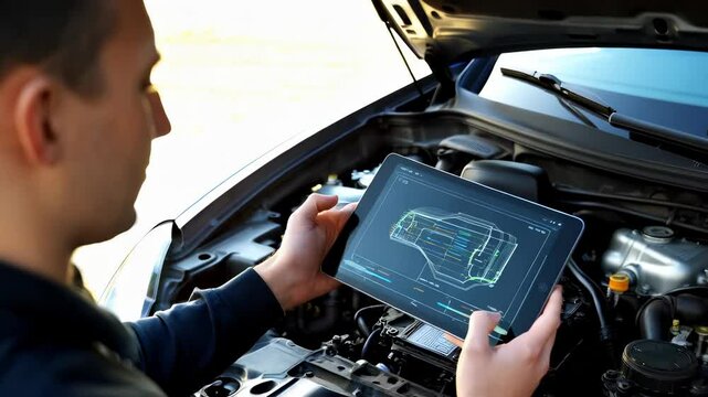 Car Engine Diagnostic Using Digital Tablet