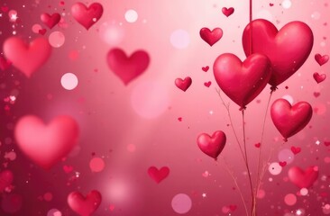Valentine's Day charm: Background adorned with heart shapes