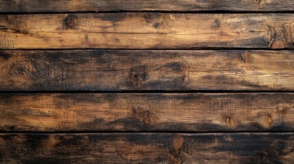 Dark Brown Wooden Planks Horizontal Texture Background