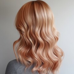 Stunning Rose Gold Hair Waves:  A Luxurious and Trendy Hairstyle for Women