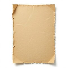 Fototapeta premium Old parchment, aged paper texture, torn edges, vintage document, blank scroll, sepia toned, weathered background, antique appearance, rough surface, historical manuscript, empty template, frayed borde