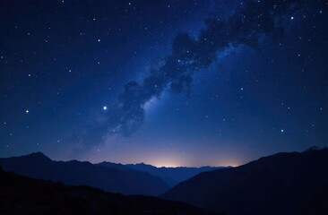 Deep night sky with many stars background