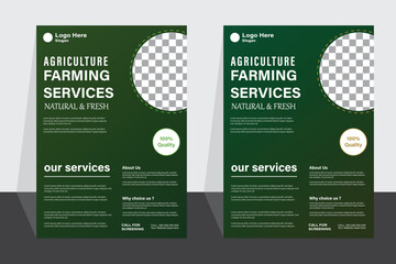 New modern agricultural  flyer design template 