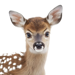 Fototapeta premium Charming Baby Deer with Gentle Features on Isolated White Background (PNG)