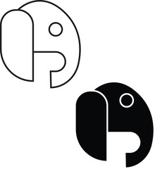  Icon showing two interlinked shapes, symbolizing environmental balance or symbiosis with transparent background.