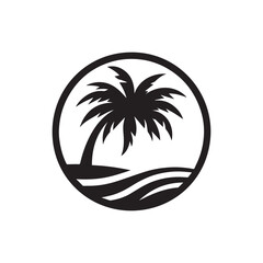 palm tree silhouette vector illustration
