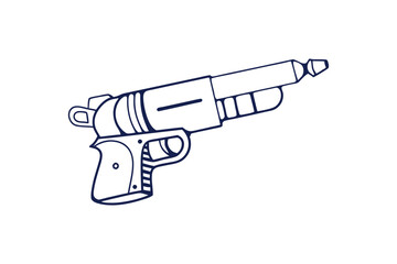 kids toy gun vector art illustration on a white background
