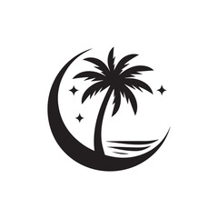 palm tree silhouette vector illustration
