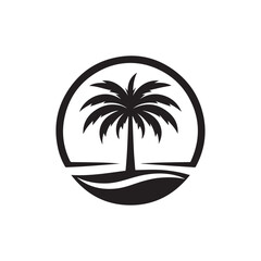palm tree silhouette vector illustration
