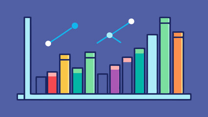vector illustration of business graph