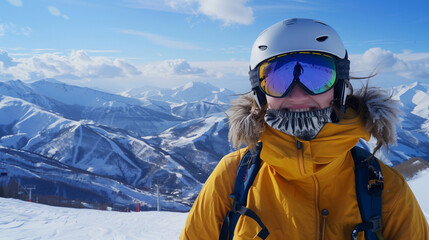 Woman in the mountains