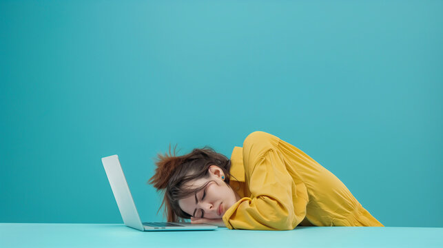 young tired girl