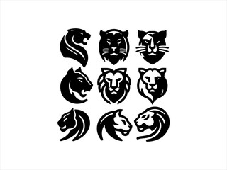panther logo set design