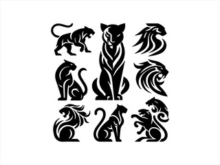 Fototapeta premium panther logo set design